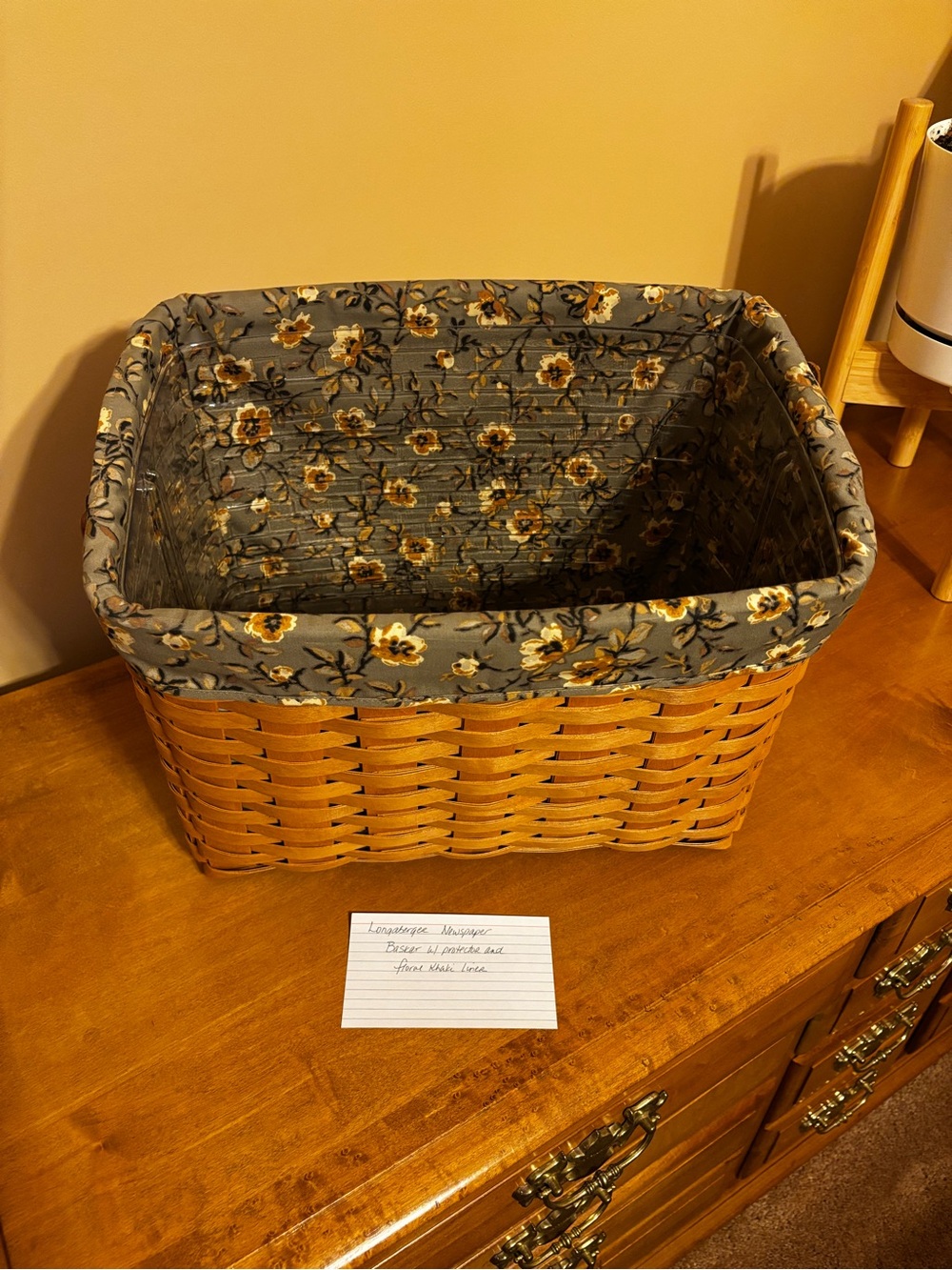 Longaberger Newspaper Basket Set